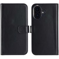 Selencia Étui portefeuille en cuir véritable Apple iPhone 16 Plus - Noir