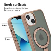 Accezz Coque Ring Stand avec MagSafe Apple iPhone 13 - Marron