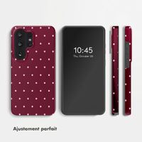 Selencia Coque arrière Vivid Samsung Galaxy S26 Ultra - Happy Dots Burgundy