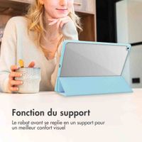 imoshion Coque tablette rigide Trifold Samsung Galaxy Tab S9 11.0 pouces / Tab S10 FE / S9 FE 10.9 pouces - Bleu clair