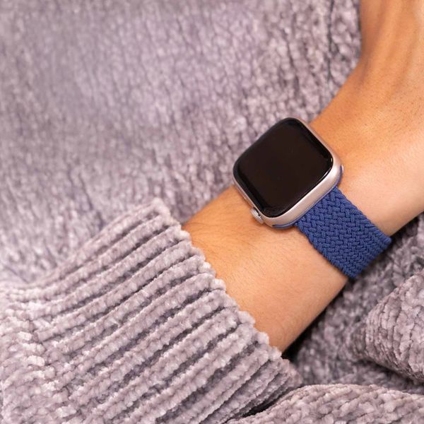 imoshion Bracelet nylon tissé Apple Watch | 44/45/46/49 mm - Bleu foncé