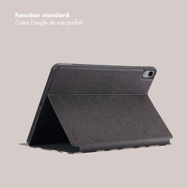 Selencia Coque tablette Vivid Apple iPad Air 11 pouces (2026) M4 / (2025) M3 / (2024) M2 / Air 5 (2022) / Air 4 (2020) - Art Wave Black
