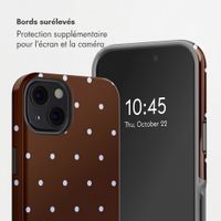 Selencia Coque arrière Vivid avec MagSafe Apple iPhone 13 - Happy Dots Chocolate