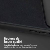 Accezz Coque arrière en cuir avec MagSafe Apple iPhone 17 Pro Max - Onyx Black