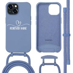 Coque Color MagSafe avec cordon amovible et photo et/ou texte personnalisés Apple iPhone 15 - Petit cœur orné