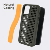 Callbuddy Coque avec strap Apple iPhone 17e / 16e / 15 / 14 / 13 - Camo Orange