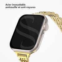 Selencia Bracelet en acier slim style Jubilee Apple Watch | 38/40/41/42 mm - Doré