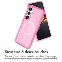 imoshion Coque Pailletée avec MagSafe Samsung Galaxy S25 - Paillettes Rose