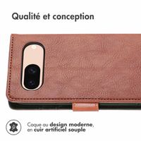 imoshion Étui de télephone portefeuille de luxe Google Pixel 8a - Marron