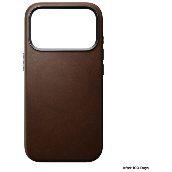 Nomad Coque arrière Traditional Leather avec MagSafe Apple iPhone 18 Pro / 17 Pro - Brown