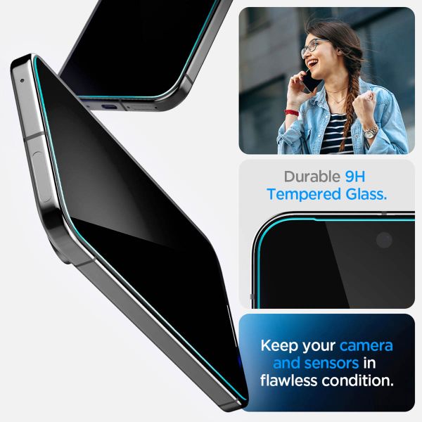 Spigen Protection d'écran en verre trempé GLAStR Privacy Applicator - lot de 2 Google Pixel 9 / 9 Pro / 10 / 10 Pro