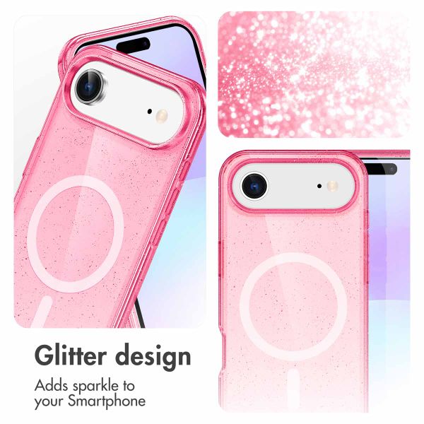 imoshion Coque Pailletée avec MagSafe Apple iPhone Air - Rose