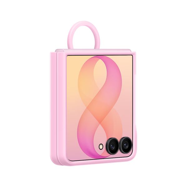 Samsung Coque Silicone Magnet Cover Ring Samsung Galaxy Z Flip 8 - Rose
