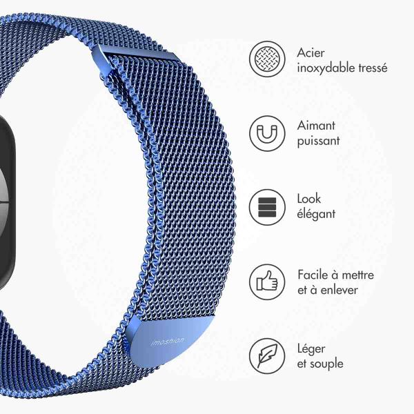 imoshion Bracelet magnétique milanais Apple Watch | 38/40/41/42 mm - Taille M - Bleu