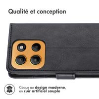 imoshion Étui de télephone portefeuille de luxe Motorola Moto G15 / G15 Power - Noir