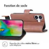 imoshion Étui de télephone portefeuille de luxe Apple iPhone 16 - Marron