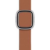 Apple Bracelet Leather Band Modern Buckle Apple Watch | 38/40/41/42 mm - Taille L - Saddle Brown