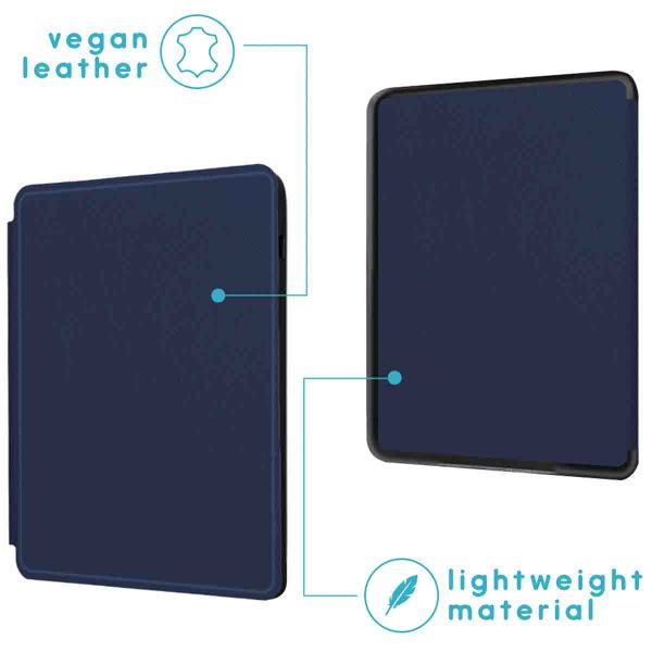 imoshion Étui de liseuse portefeuille Slim Hard Amazon Kindle (2024) / Amazon Kindle (2022) 11th gen - Bleu foncé