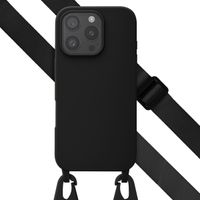 Selencia Coque silicone avec cordon amovible Apple iPhone 16 Pro - Noir