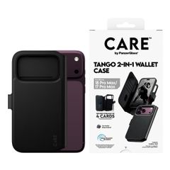 CARE by PanzerGlass Étui de télephone portefeuille Tango 2 en 1 avec MagSafe Apple iPhone 18 Pro Max / 17 Pro Max - Noir