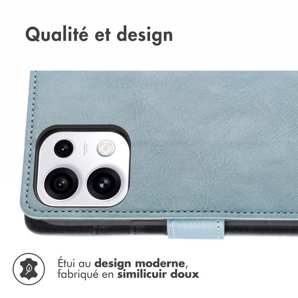 imoshion Étui de télephone portefeuille de luxe Oppo Reno 16 / 16 Pro - Bleu clair