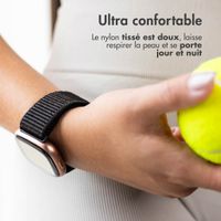 imoshion Bracelet en nylon Fitbit Versa 4/ 3 / Sense (2) - Noir
