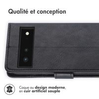 imoshion Étui de télephone portefeuille de luxe Google Pixel 6 - Noir