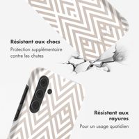 Selencia Coque arrière Vivid Samsung Galaxy A55 - Beige Zigzag