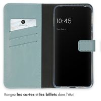 Selencia Étui portefeuille en cuir véritable Google Pixel 8 Pro - Air Blue