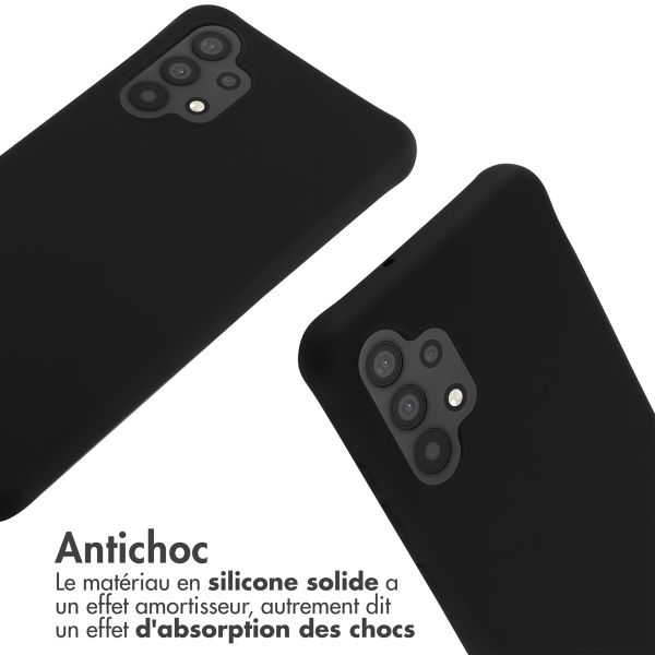 imoshion Coque en silicone avec cordon Samsung Galaxy A32 (4G) - Noir