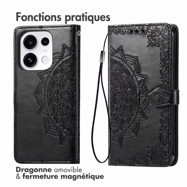 imoshion Etui de télephone Mandala Oppo Reno 16 F - Noir