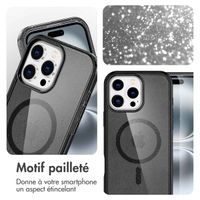 imoshion Coque Pailletée avec MagSafe Apple iPhone 16 Pro - Glitter Noir