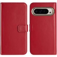 Selencia Étui portefeuille en cuir véritable Google Pixel 9 / 9 Pro - Rouge