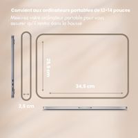 Selencia Pochette ordinateur velours côtelé 13-14 pouces - Pistache Cream