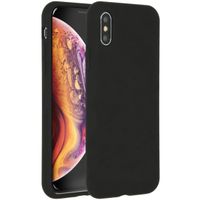 Accezz Coque Liquid Silicone Apple iPhone X / Xs - Noir