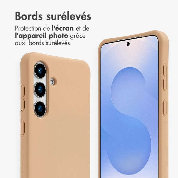 imoshion Coque arrière Color avec cordon amovible et MagSafe Samsung Galaxy S25 / S24 - Beige
