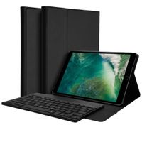 Accezz Étui de tablette portefeuille Bluetooth Clavier Apple iPad 6 (2018) 9.7 pouces / iPad 5 (2017) 9.7 pouces - AZERTY / FR - Noir