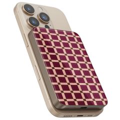 Selencia Powerbank Vivid 5 000 mAh - MagSafe et Qi - Desert Gold / Check This Burgundy