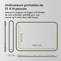 Accezz Pochette ordinateur 13-14 pouces - Noir