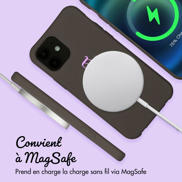 Coque Color MagSafe avec cordon amovible et photo et/ou texte personnalisés Apple iPhone 12 (Pro) - Nom