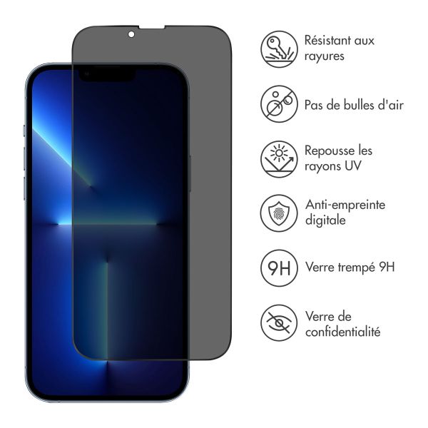 Accezz Protection d'écran en verre trempé Privacy Apple iPhone 13 Pro Max / 14 Plus