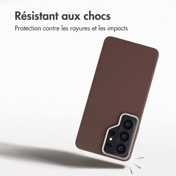 Accezz Coque arrière Mesh avec MagSafe Samsung Galaxy S26 Ultra - Marron