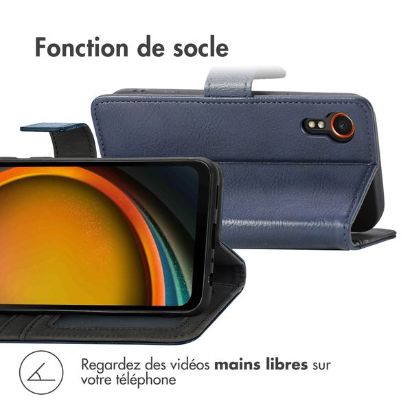 imoshion Étui de télephone portefeuille de luxe Samsung Galaxy Xcover 7 - Bleu foncé