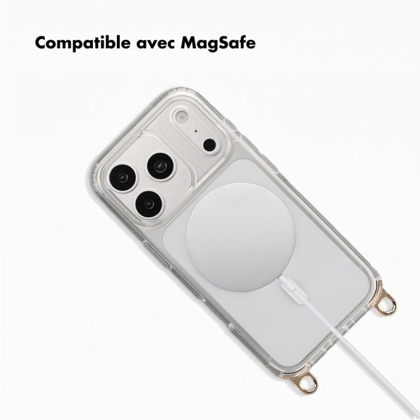 Selencia Coque arrière Rivièra MagSafe avec crochets amovibles Apple iPhone 18 Pro / 17 Pro - Transparent