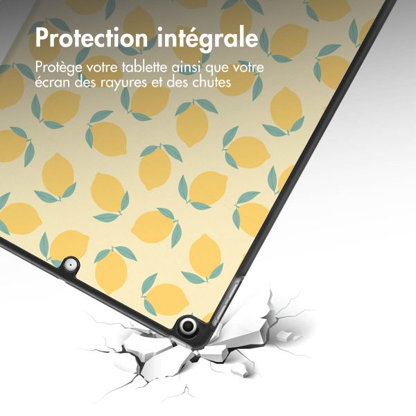 imoshion Coque tablette Design Trifold Apple iPad 9 (2021) 10.2 pouces / iPad 8 (2020) 10.2 pouces / iPad 7 (2019) 10.2 pouces - Citrus Dream