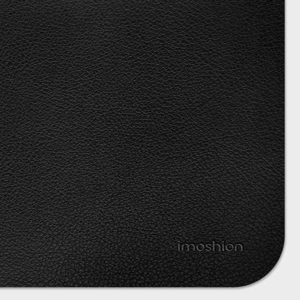 imoshion Tapis de souris - Tapis de souris en similicuir - 21 x 26 cm - Noir