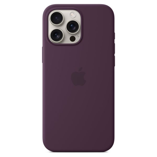 Apple Coque en silicone MagSafe Apple iPhone 16 Pro Max - Plum