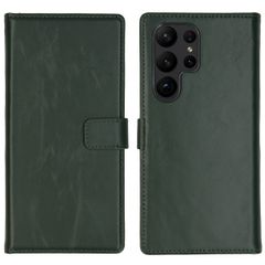 Selencia Étui portefeuille en cuir véritable Samsung Galaxy S23 Ultra - Vert