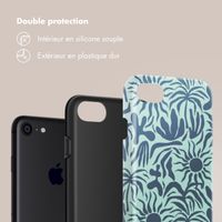 Selencia Coque arrière Vivid Apple iPhone SE (2022 / 2020) / 8 / 7 - Tropical Vibes Light Blue