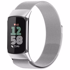 imoshion Bracelet magnétique milanais Fitbit Charge 5 - Taille M - Argent